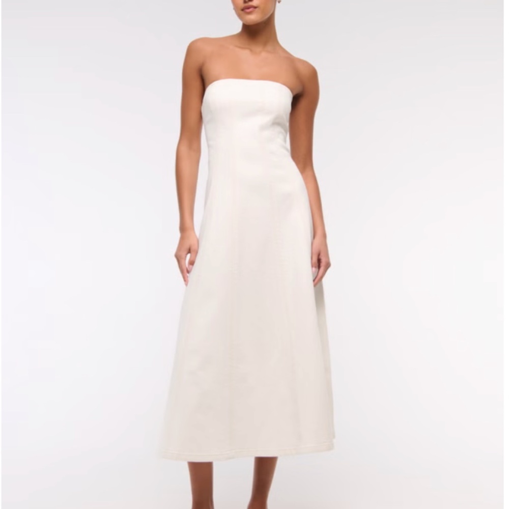 NWT A&F Mila Denim Midi Dress